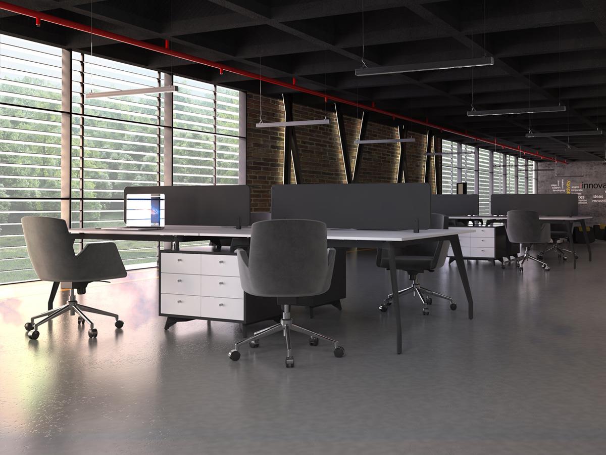 Ju workstation 4'lü kesonlu - 3