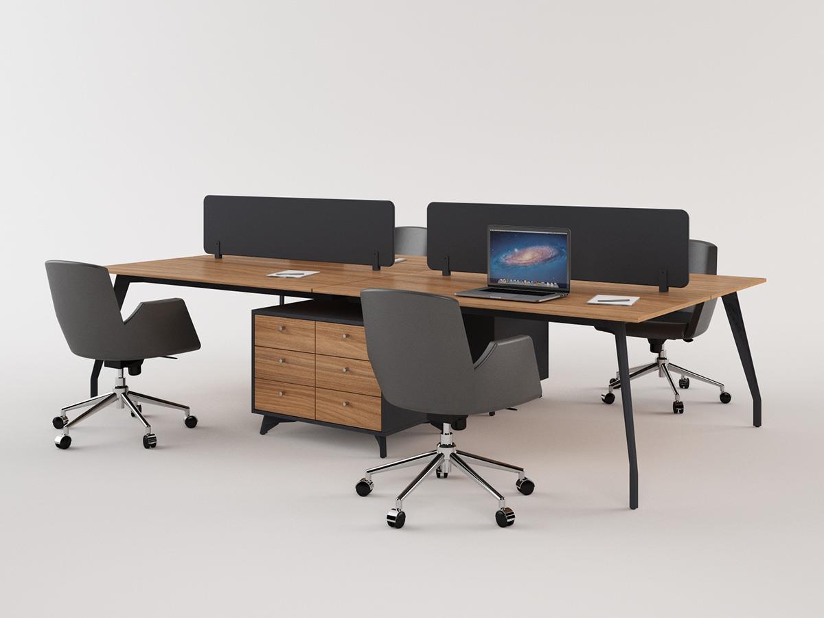 Ju workstation 4'lü kesonlu - 4