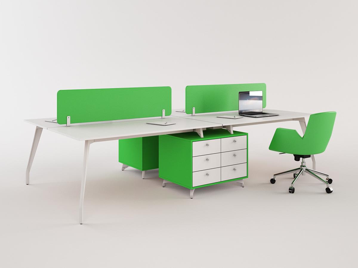 Ju workstation 4'lü kesonlu - 7